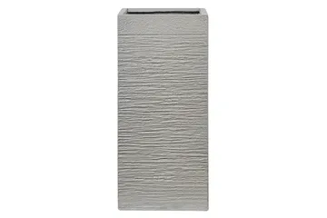 Trädgårdskruka Beliani Dion Grå, 33x33x70 cm Grey - Interiør - Dekorasjon & innredningsdetaljer - Krukker - Utepotter