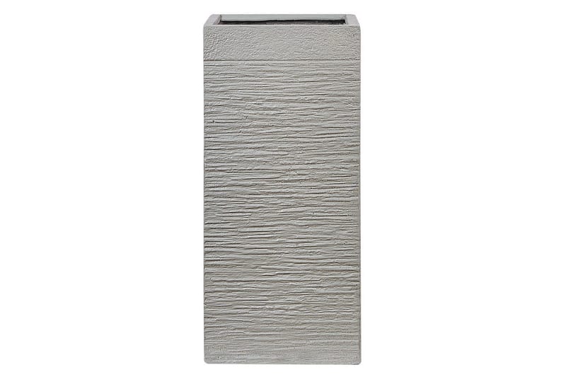 Trädgårdskruka Beliani Dion Grå, 33x33x70 cm Grey - Interiør - Dekorasjon & innredningsdetaljer - Krukker - Utepotter