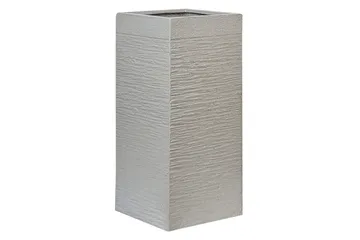 Trädgårdskruka Beliani Dion Grå, 33x33x70 cm Grey - Interiør - Dekorasjon & innredningsdetaljer - Krukker - Utepotter