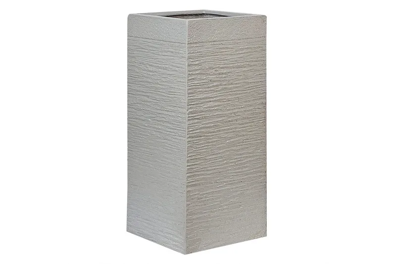 Trädgårdskruka Beliani Dion Grå, 33x33x70 cm Grey