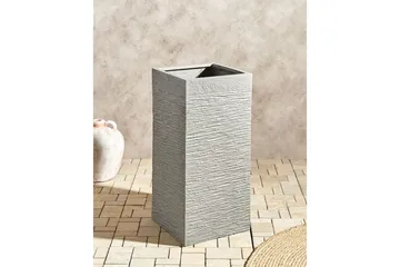 Trädgårdskruka Beliani Dion Grå, 33x33x70 cm Grey - Interiør - Dekorasjon & innredningsdetaljer - Krukker - Utepotter