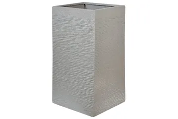 Trädgårdskruka Beliani Dion Grå, 40x40x77 cm Grey - Interiør - Dekorasjon & innredningsdetaljer - Krukker - Utepotter