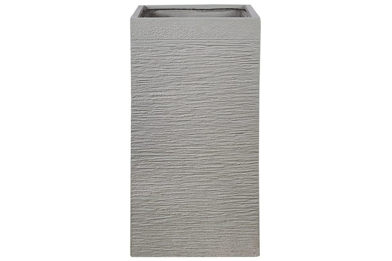 Trädgårdskruka Beliani Dion Grå, 40x40x77 cm Grey - Interiør - Dekorasjon & innredningsdetaljer - Krukker - Utepotter