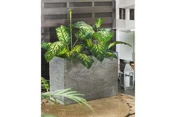 Trädgårdskruka Beliani Edessa Beige, 80x34x56 cm Grey 80x34x56 cm - Interiør - Dekorasjon & innredningsdetaljer - Krukker - Utepotter