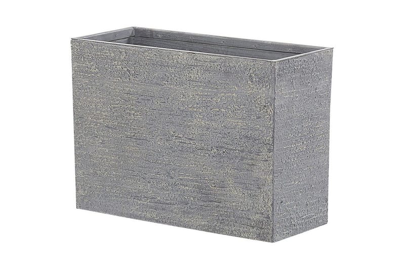 Trädgårdskruka Beliani Edessa Beige, 80x34x56 cm Grey 80x34x56 cm - Interiør - Dekorasjon & innredningsdetaljer - Krukker - Utepotter