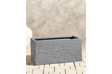 Trädgårdskruka Beliani Myra 50x23x24 cm Grey - Interiør - Dekorasjon & innredningsdetaljer - Krukker - Utepotter