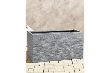 Trädgårdskruka Beliani Myra 60x29x30 cm Grey - Interiør - Dekorasjon & innredningsdetaljer - Krukker - Utepotter