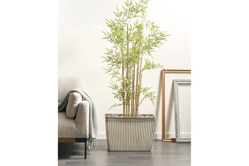 Trädgårdskruka Beliani Sisal 59x28x41 cm Beige - Interiør - Dekorasjon & innredningsdetaljer - Krukker - Utepotter