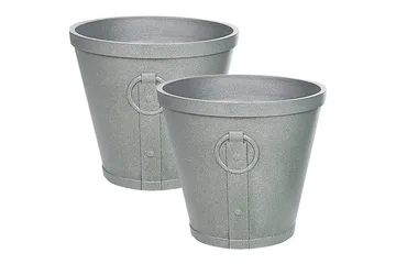 Trädgårdskruka Beliani Vari 45x45x41 cm Grey - Interiør - Dekorasjon & innredningsdetaljer - Krukker - Utepotter