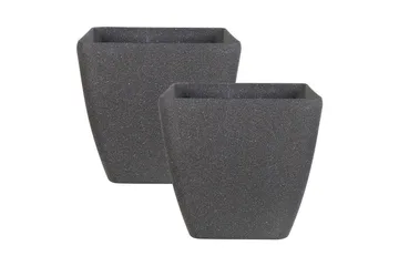 Trädgårdskruka Beliani Zeli set om 2 34x34x34 cm 34x34x34 cm - Interiør - Dekorasjon & innredningsdetaljer - Krukker - Utepotter