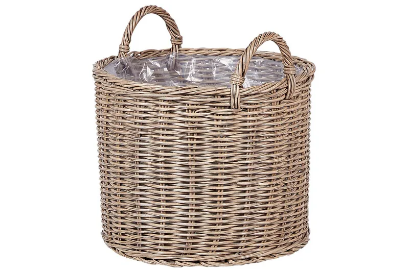Trädgårdskruka Beliani Pendula set om 3 Brun Brown - Interiør - Dekorasjon & innredningsdetaljer - Krukker - Utepotter