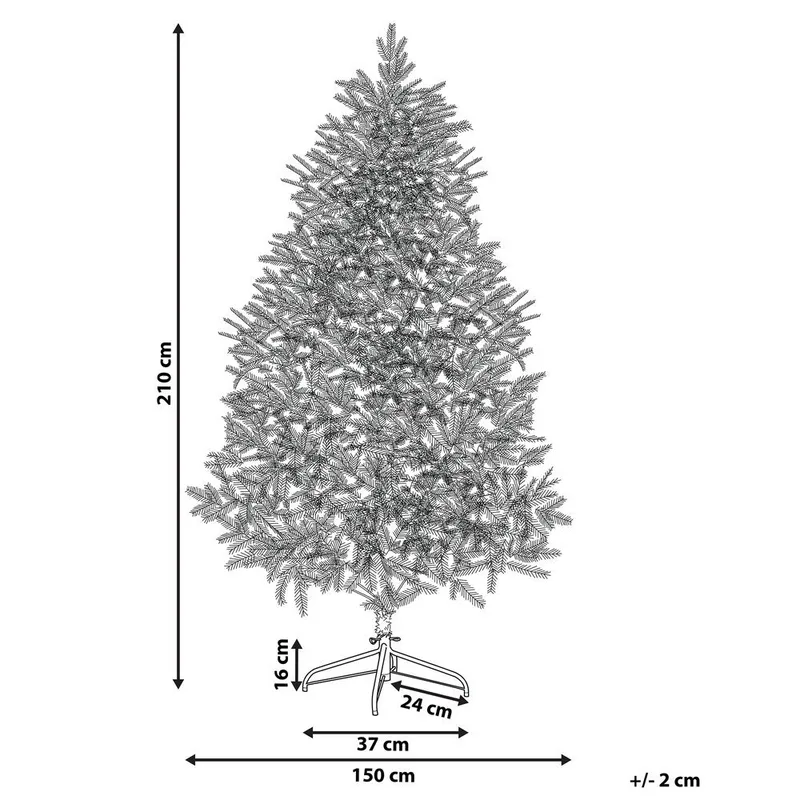 Kunstig Snødekket Juletre Bassie - 150x150x210 cm - Interiør - Dekorasjon & innredningsdetaljer - Julepynt & juledekorasjon - Plastjuletre
