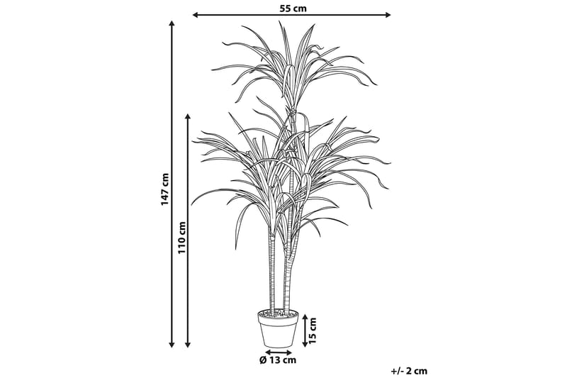 Berden Kunstig potteplante 147 cm Dracaena anita - Grønn - Interiør - Dekorasjon & innredningsdetaljer - Kunstige planter