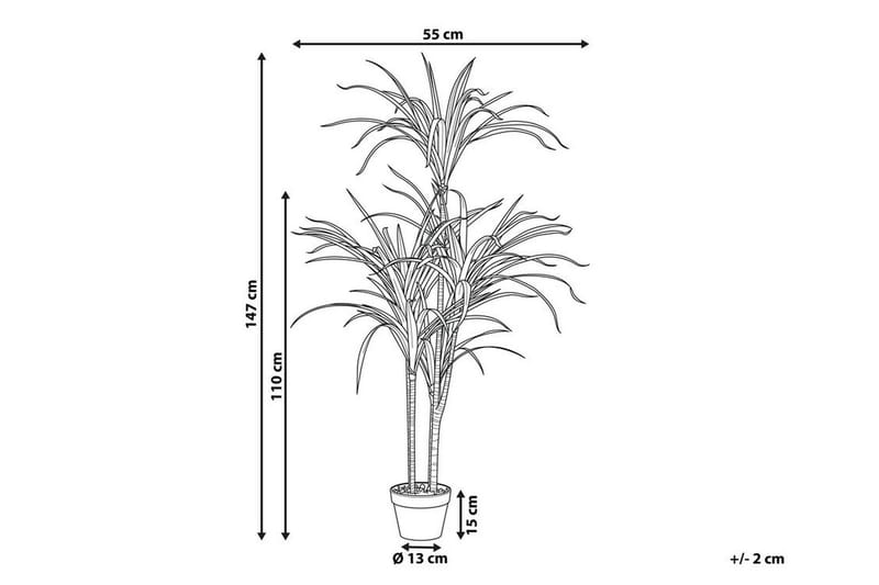 Berden Kunstig potteplante 147 cm Dracaena anita - Grønn - Interiør - Dekorasjon & innredningsdetaljer - Kunstige planter