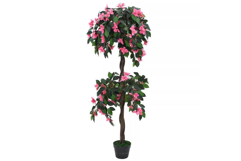 Kunstig rododendronplante med potte 155 cm grønn og rosa - Grønn - Kunstige planter - Blomsterdekorasjon