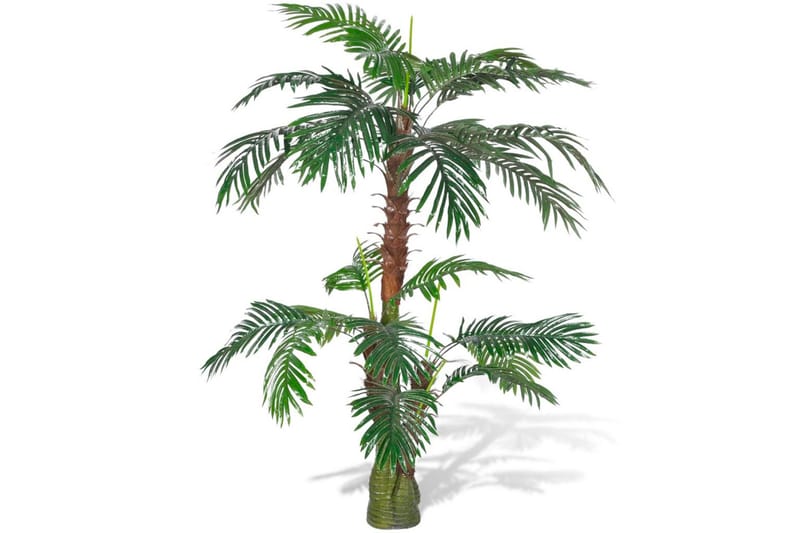 Kunstig palmetre 150 cm - Grønn|Hvit - Kunstige planter - Blomsterdekorasjon
