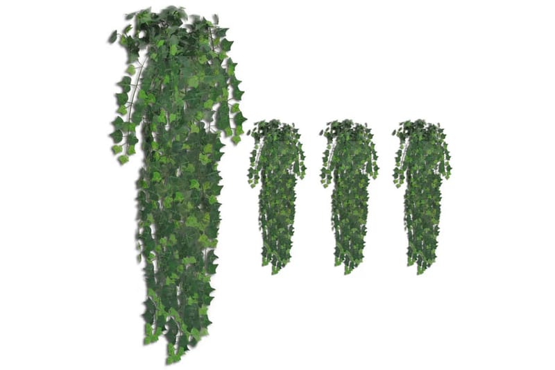 Kunstige eføybusker 4 stk grønn 90 cm - Kunstige planter - Blomsterdekorasjon