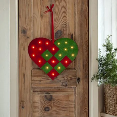 Merry hengende dekorasjon 25 cm - rød og grønn - Interiør - Dekorasjon & innredningsdetaljer - Julepynt & juledekorasjon