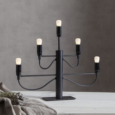 Milano lysestake 46 cm - matt svart - Interiør - Dekorasjon & innredningsdetaljer - Julepynt & juledekorasjon