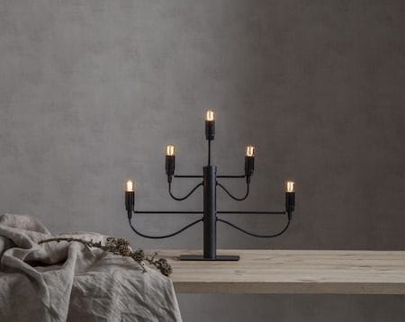 Milano lysestake 46 cm - matt svart - Interiør - Dekorasjon & innredningsdetaljer - Julepynt & juledekorasjon
