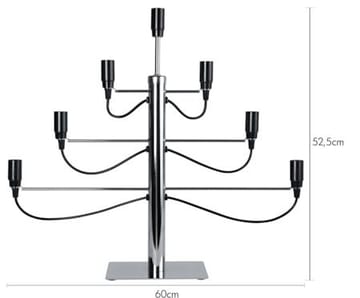 Milano lysestake 60 cm - krom - Interiør - Dekorasjon & innredningsdetaljer - Julepynt & juledekorasjon