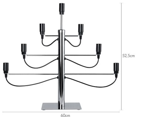 Milano lysestake 60 cm - krom - Interiør - Dekorasjon & innredningsdetaljer - Julepynt & juledekorasjon