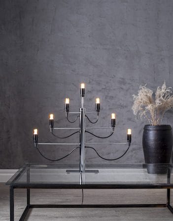 Milano lysestake 60 cm - krom - Interiør - Dekorasjon & innredningsdetaljer - Julepynt & juledekorasjon