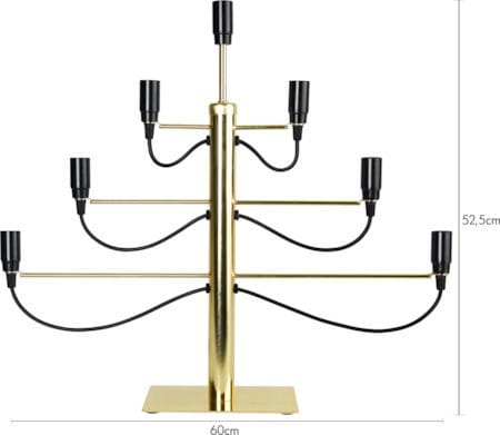 Milano lysestake 60 cm - messingfarget - Interiør - Dekorasjon & innredningsdetaljer - Julepynt & juledekorasjon