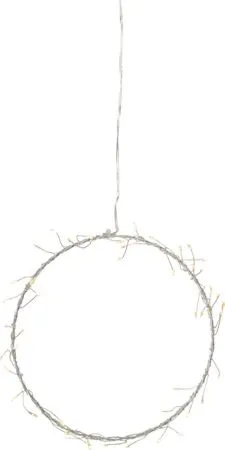Poppy krans med belysning 20 cm - sølvfarget - Interiør - Dekorasjon & innredningsdetaljer - Julepynt & juledekorasjon