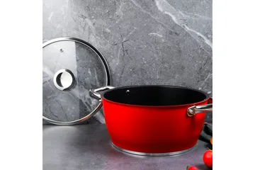 Potte Skylin Rød / Svart - Mørkerød/Svart - Interiør - Dekorasjon & innredningsdetaljer - Krukker