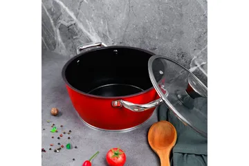 Potte Skylin Rød / Svart - Mørkerød/Svart - Interiør - Dekorasjon & innredningsdetaljer - Krukker