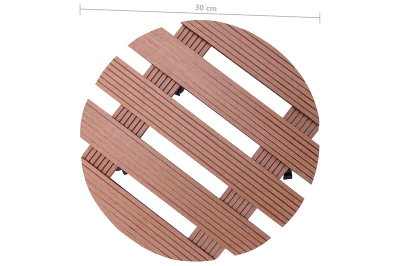 Pottetraller 2 stk brun Ø30x7,5 cm WPC - Brun - Dekorasjon & innredningsdetaljer