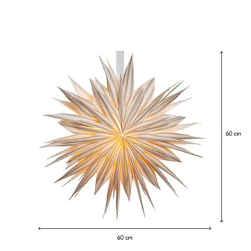 Print papirstjerne 60 cm - hvit med beige striper - Interiør - Dekorasjon & innredningsdetaljer - Julepynt & juledekorasjon