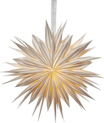 Print papirstjerne 60 cm - hvit med beige striper - Interiør - Dekorasjon & innredningsdetaljer - Julepynt & juledekorasjon