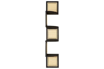 Alder Veggmontert Bokhylle 19 cm i Tre med Lyst Treutseende - Svart|Beige - Oppbevaring - Hylle - Bokhylle