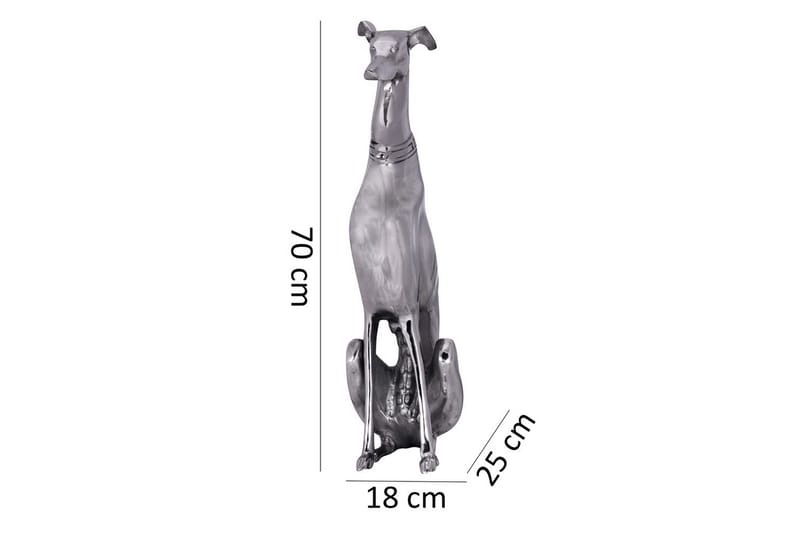 Dekorativ figur Wohnling Aluminium Hund Sølv Moderne - Interiør - Dekorasjon & innredningsdetaljer - Pyntegjenstander - Skulptur