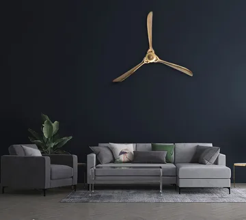 Ilvik veggdekorasjon Propell 85x85 cm i metall - gull - Interiør - Dekorasjon & innredningsdetaljer - Pyntegjenstander - Skulptur