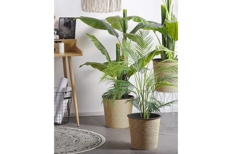 Konstgjord växt Beliani Areca Palm 12x12x124 cm Green||Black - Interiør - Dekorasjon & innredningsdetaljer - Pyntegjenstander - Blomsterdekorasjon
