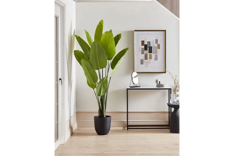 Konstgjord växt Beliani Banana Tree Grön/Svart, 115x115x187 cm Green||Black - Interiør - Dekorasjon & innredningsdetaljer - Pyntegjenstander - Blomsterdekorasjon