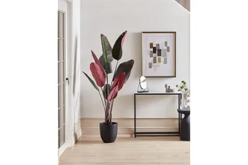Konstgjord växt Beliani Banana Tree Grön/svart/röd, 95x95x170 cm Green||Black||Red - Interiør - Dekorasjon & innredningsdetaljer - Pyntegjenstander - Blomsterdekorasjon