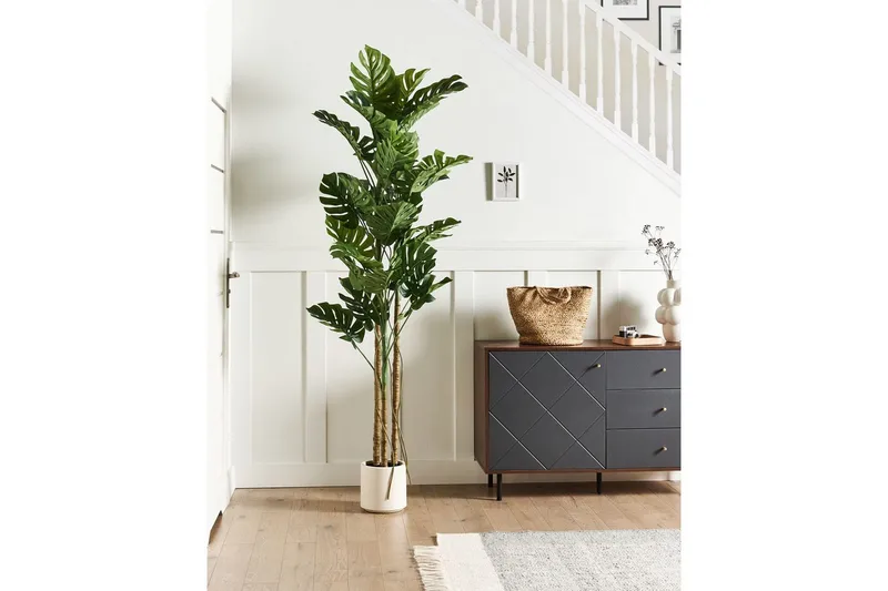 Konstgjord växt Beliani Monstera Plant 71x71x221 cm Green||Black - Interiør - Dekorasjon & innredningsdetaljer - Pyntegjenstander - Blomsterdekorasjon