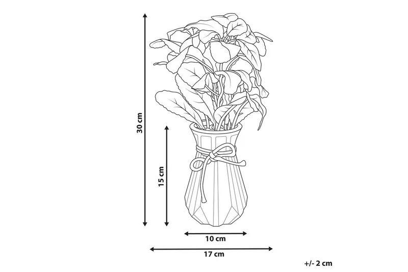 Konstgjord växt Beliani Peperomia Argyreia Green||Black - Interiør - Dekorasjon & innredningsdetaljer - Pyntegjenstander - Blomsterdekorasjon