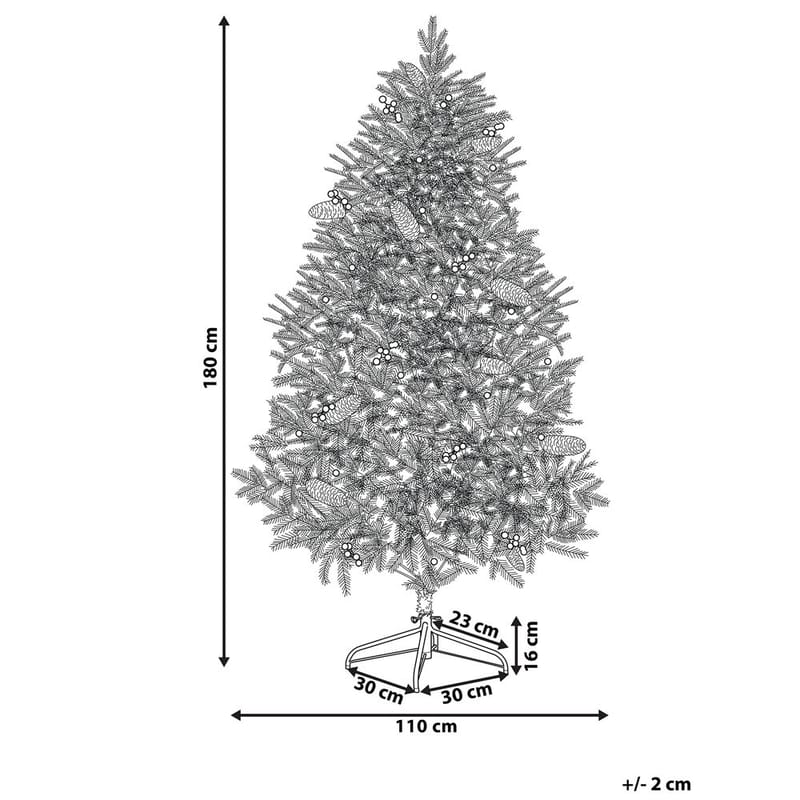 Kunstig Juletre Palomar - 110x110x180 cm - Interiør - Dekorasjon & innredningsdetaljer - Julepynt & juledekorasjon - Plastjuletre