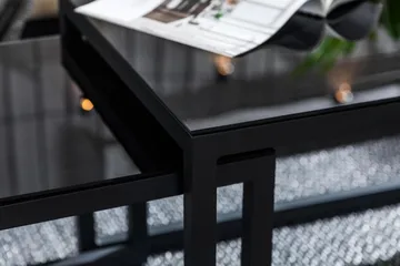 Loungegruppe Bullerö - Svart/Teak - Hagemøbler & utemiljø - Loungemøbler - Loungegrupper