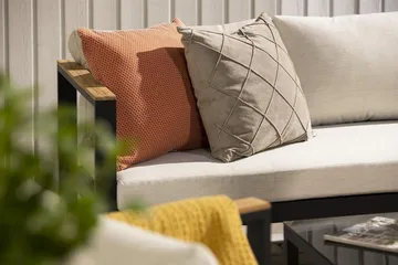 Loungegruppe Bullerö - Svart/Teak - Hagemøbler & utemiljø - Loungemøbler - Loungegrupper