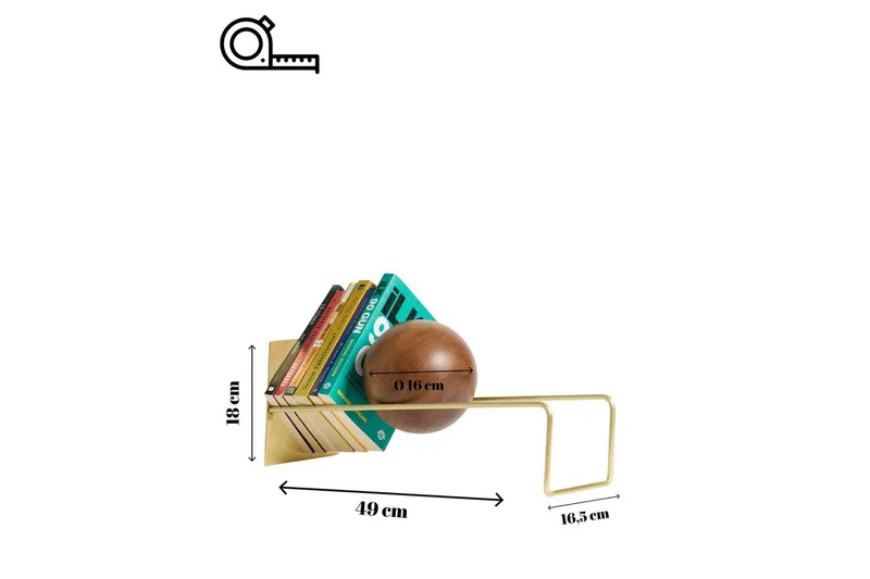 Orvic Bokstöd 49x18 cm - Antikk Gull - Interiør - Dekorasjon & innredningsdetaljer - Pyntegjenstander - Bokstøtte