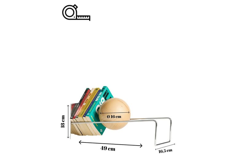 Orvic Bokstöd 49x18 cm - Sølv - Interiør - Dekorasjon & innredningsdetaljer - Pyntegjenstander - Bokstøtte