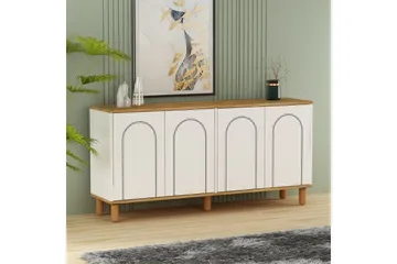 Salven Skulptur 150x73 cm - Eik/Hvit - Oppbevaring - Oppbevaringsmøbler - Sideboard & skjenk