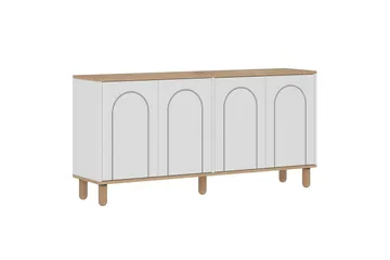 Salven Skulptur 150x73 cm - Eik/Hvit - Oppbevaring - Oppbevaringsmøbler - Sideboard & skjenk
