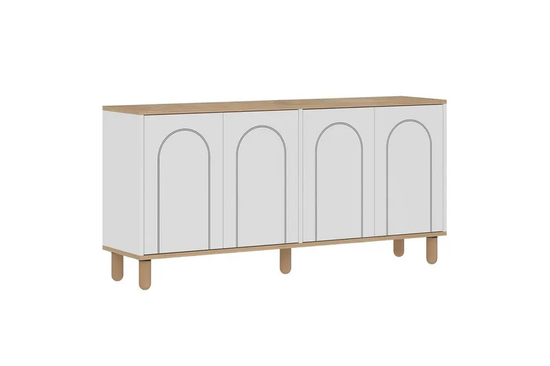 Salven Skulptur 150x73 cm - Eik/Hvit - Oppbevaring - Oppbevaringsmøbler - Sideboard & skjenk